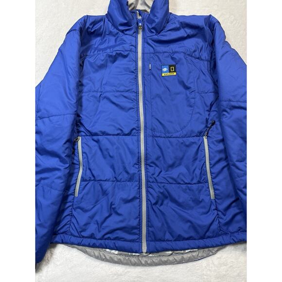 Nat Geo Explorer Blue Puffer Jacket L Ship Traveler Antarctica Layering System - Picture 1 of 10
